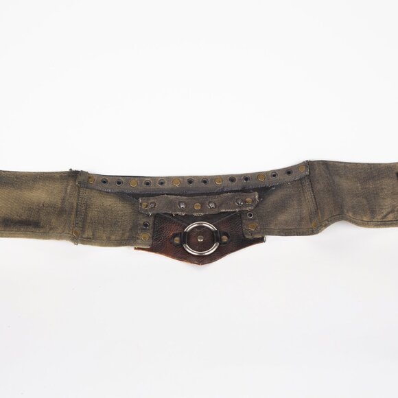SOLD  ROYAL PEASANTRY HANDMADE LEATHER AND CANVAS MAD MAX WASTELAND WRAP BELT - Picture 5 of 11